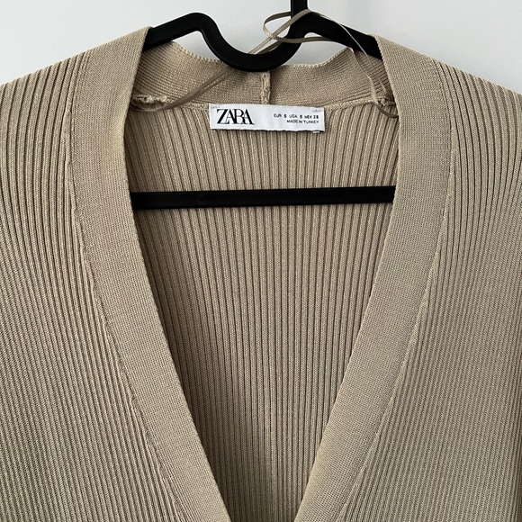 Zara Long Ribbed Cardigan - Picture 4 of 5
